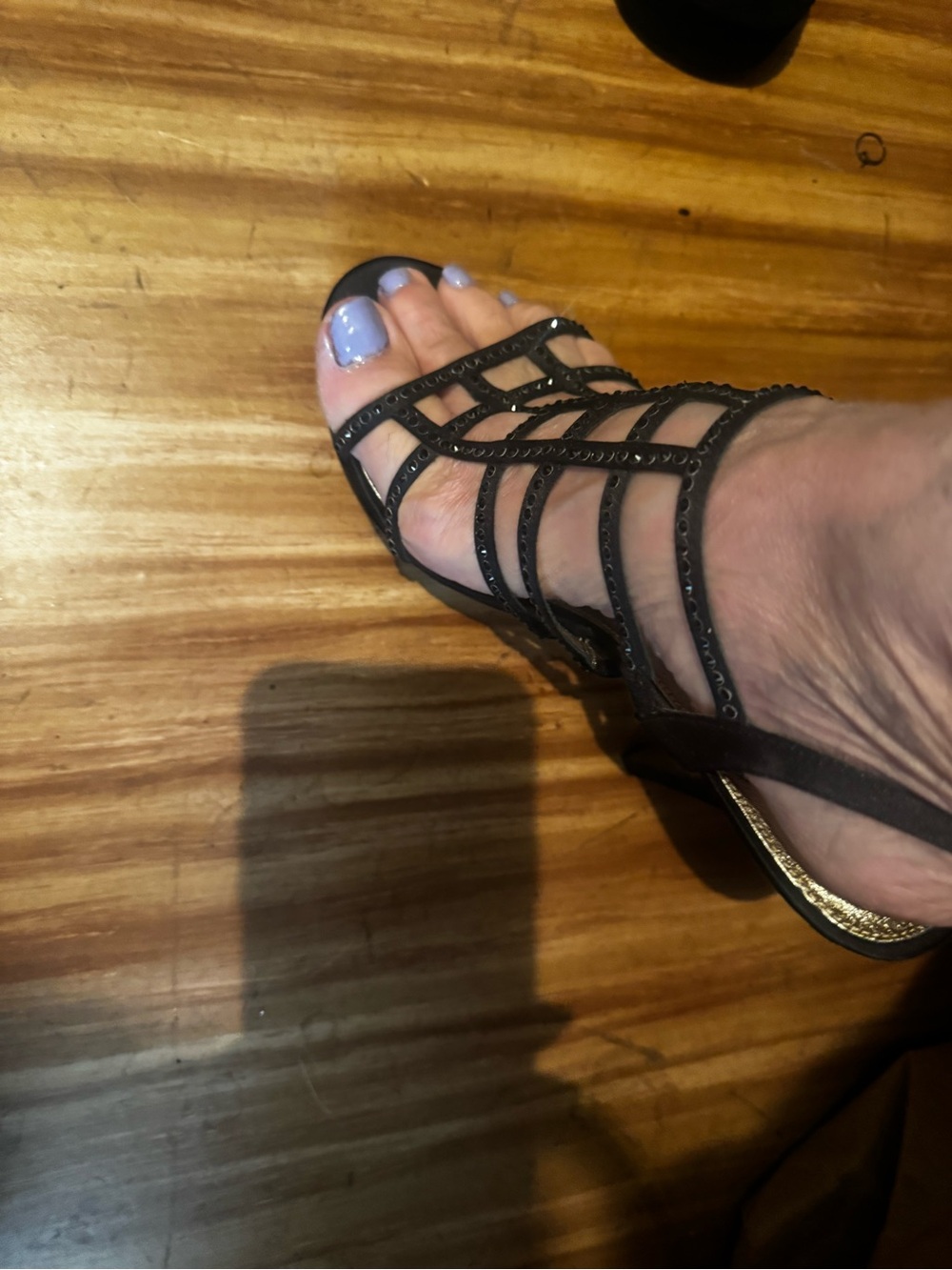 Black Strappy Open-Toe Heeled Sandals for Women